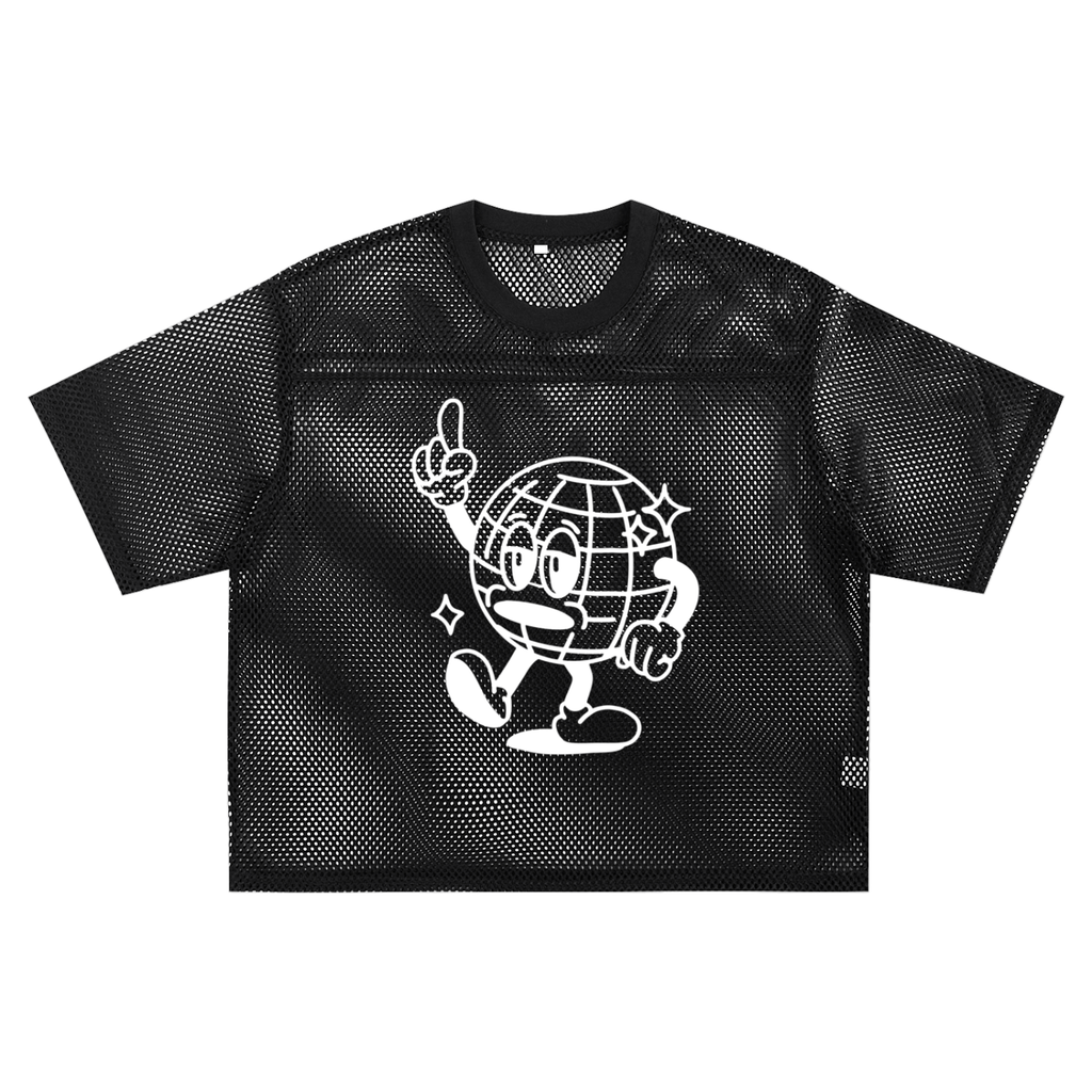 See-through Boxy Net T-shirt